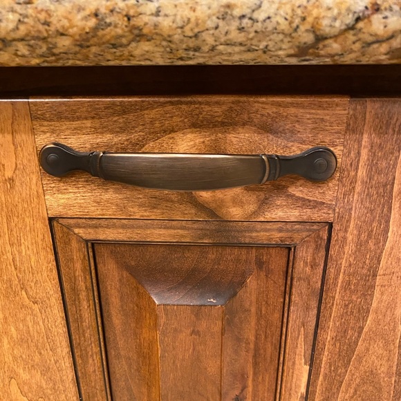 Set of 17 3” center oil rubbed bronze cabinet hardware pulls handles - Picture 2 of 7